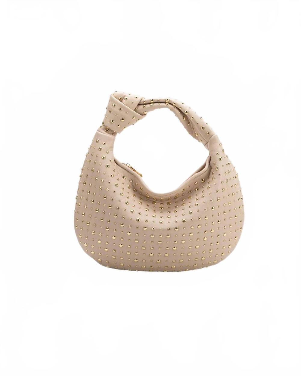 NEW MELIE BIANCO women's brigitte large studded shoulder bag in natural